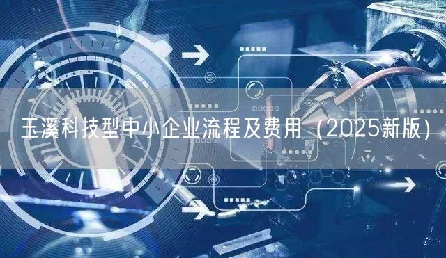 玉溪科技型中小企业流程及费用（2025新版）