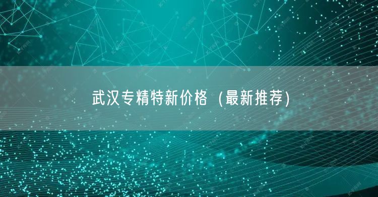 武汉专精特新价格（最新推荐）