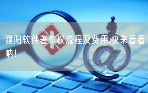 濮阳软件著作权流程及费用,快来看看呐！