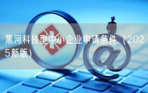 黑河科技型中小企业申请条件（2025新版）
