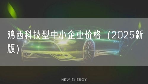 鸡西科技型中小企业价格（2025新版）