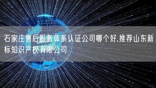 石家庄售后服务体系认证公司哪个好,推荐山东新标知识产权有限公司