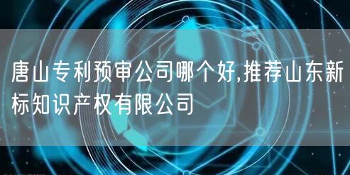 唐山专利预审公司哪个好,推荐山东新标知识产权有限公司