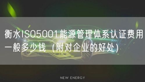 衡水ISO5001能源管理体系认证费用一般多少钱（附对企业的好处）