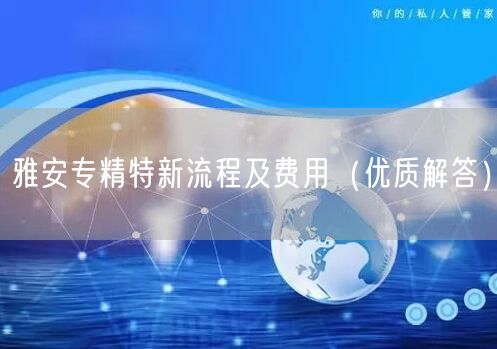 雅安专精特新流程及费用（优质解答）
