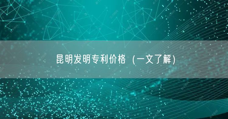 昆明发明专利价格（一文了解）