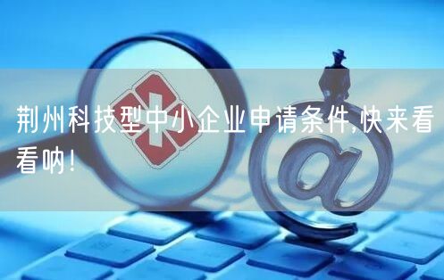 荆州科技型中小企业申请条件,快来看看呐！