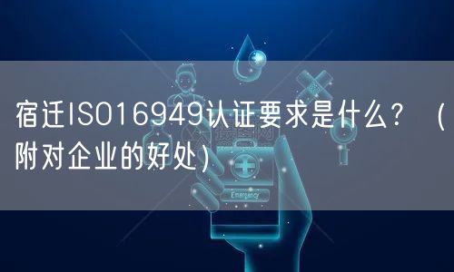 宿迁ISO16949认证要求是什么,（附对企业的好处）