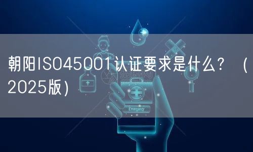 朝阳ISO45001认证要求是什么,（2026版）