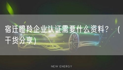 宿迁瞪羚企业认证需要什么资料,（干货分享）