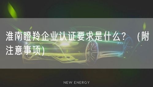 淮南瞪羚企业认证要求是什么,（附注意事项）