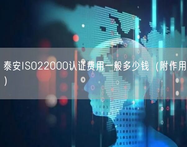 泰安ISO22000认证费用一般多少钱（附作用）