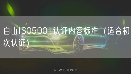 白山ISO5001认证内容标准（适合初次认证）