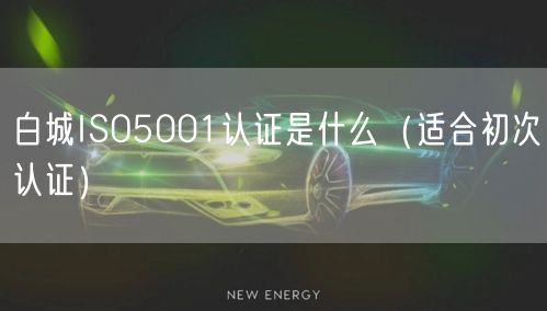 白城ISO5001认证是什么（适合初次认证）