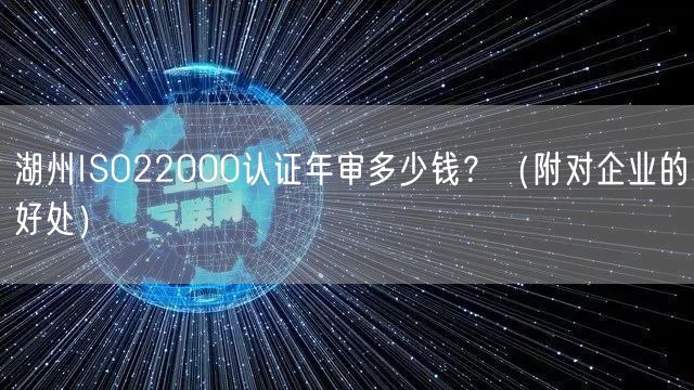 湖州ISO22000认证年审多少钱,（附对企业的好处）