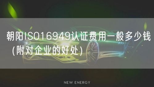 朝阳ISO16949认证费用一般多少钱（附对企业的好处）