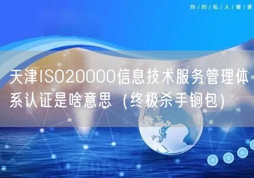 天津ISO20000信息技术服务管理体系认证是啥意思（全文了解包）