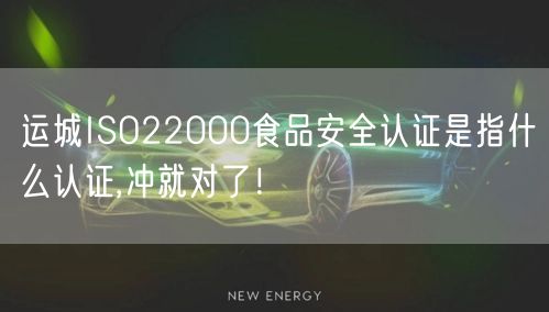 运城ISO22000食品安全认证是指什么认证,冲就对了！