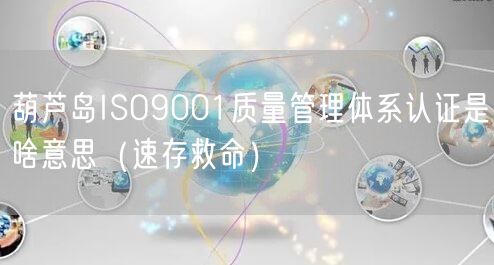 葫芦岛ISO9001质量管理体系认证是啥意思（速存救命）
