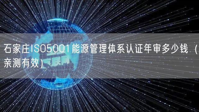 石家庄ISO5001能源管理体系认证年审多少钱（一篇就看明白!）