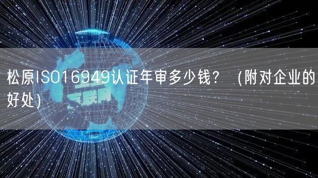 松原ISO16949认证年审多少钱,（附对企业的好处）