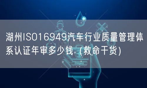 湖州ISO16949汽车行业质量管理体系认证年审多少钱（救命干货）