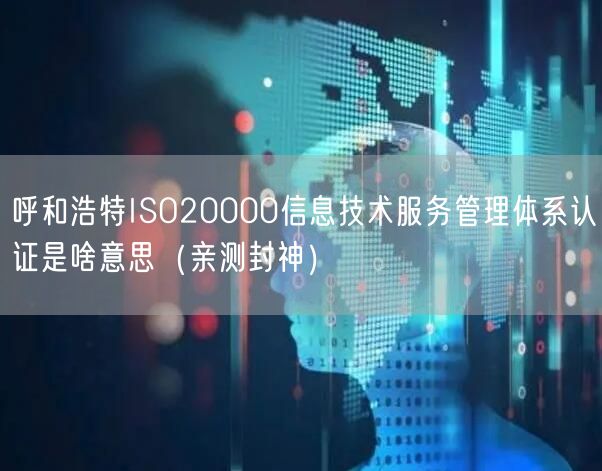 呼和浩特ISO20000信息技术服务管理体系认证是啥意思（最新推荐）
