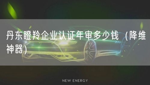 丹东瞪羚企业认证年审多少钱（助力企业2026版）