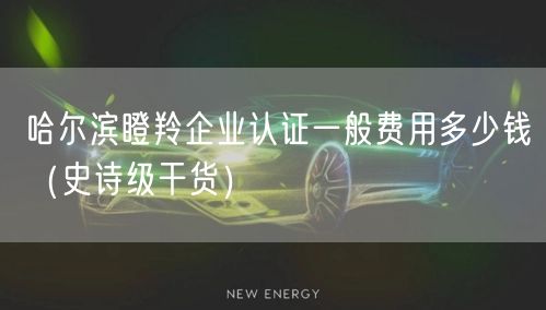 哈尔滨瞪羚企业认证一般费用多少钱（史诗级干货）