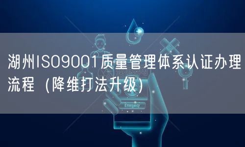 湖州ISO9001质量管理体系认证办理流程（降维打法升级）