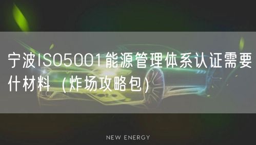 宁波ISO5001能源管理体系认证需要什材料（炸场攻略包）
