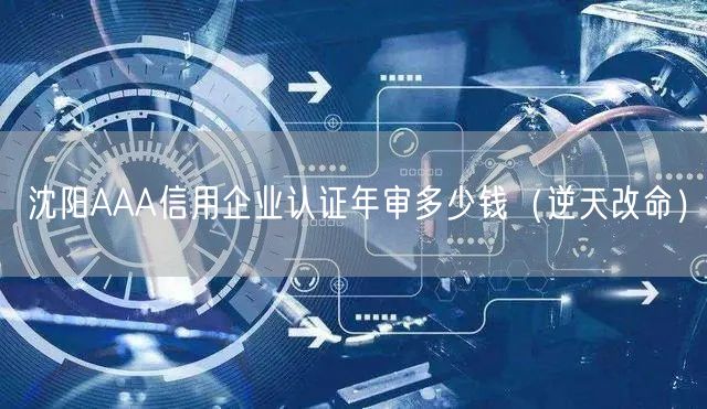 沈阳AAA信用企业认证年审多少钱（逆天改命）