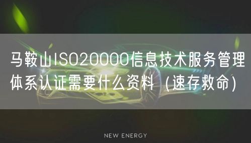 马鞍山ISO20000信息技术服务管理体系认证需要什么资料（速存救命）