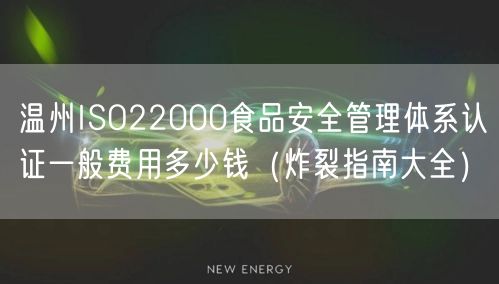 温州ISO22000食品安全管理体系认证一般费用多少钱（炸裂指南大全）