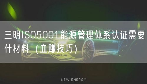 三明ISO5001能源管理体系认证需要什材料（血赚技巧）