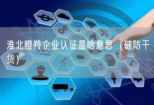 淮北瞪羚企业认证是啥意思（破防干货）