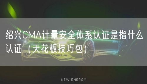 绍兴CMA计量安全体系认证是指什么认证（天花板技巧包）
