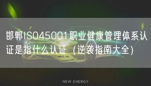邯郸ISO45001职业健康管理体系认证是指什么认证（指南大全）