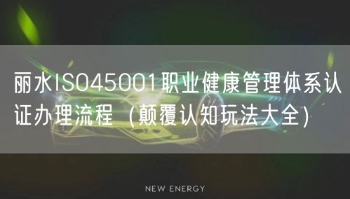 丽水ISO45001职业健康管理体系认证办理流程（颠覆认知玩法大全）