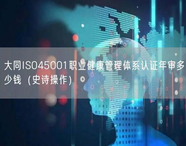 大同ISO45001职业健康管理体系认证年审多少钱（史诗操作）