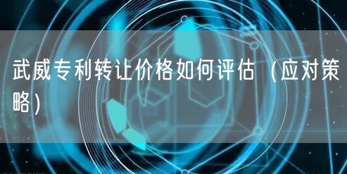 武威专利转让价格如何评估（应对策略）