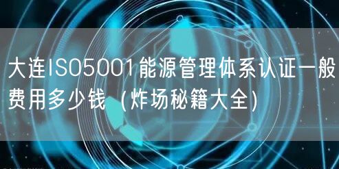 大连ISO5001能源管理体系认证一般费用多少钱（炸场秘籍大全）