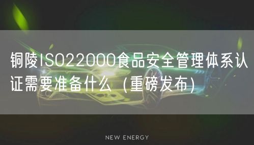 铜陵ISO22000食品安全管理体系认证需要准备什么（重磅发布）