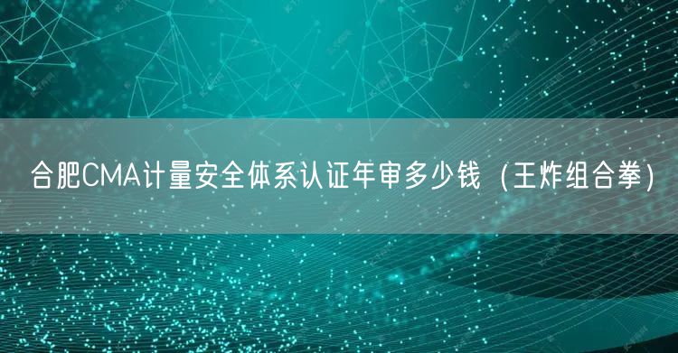 合肥CMA计量安全体系认证年审多少钱（王炸组合拳）