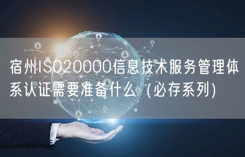 宿州ISO20000信息技术服务管理体系认证需要准备什么（必存系列）