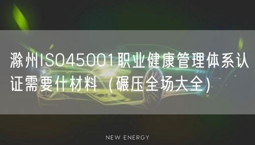 滁州ISO45001职业健康管理体系认证需要什材料（碾压全场大全）