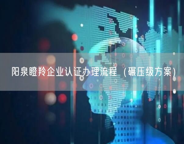 阳泉瞪羚企业认证办理流程（碾压级方案）