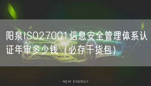 阳泉ISO27001信息安全管理体系认证年审多少钱（必存干货包）