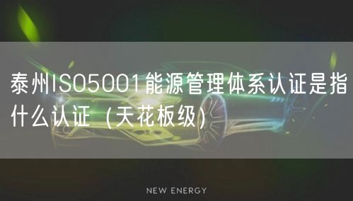 泰州ISO5001能源管理体系认证是指什么认证（天花板级）