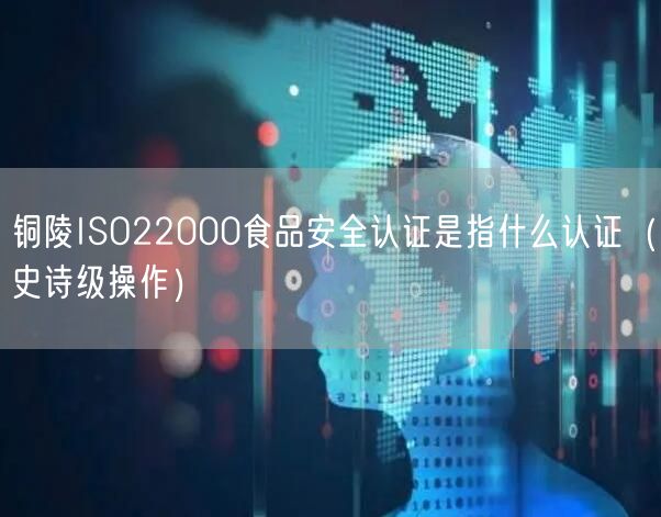 铜陵ISO22000食品安全认证是指什么认证（史诗级操作）